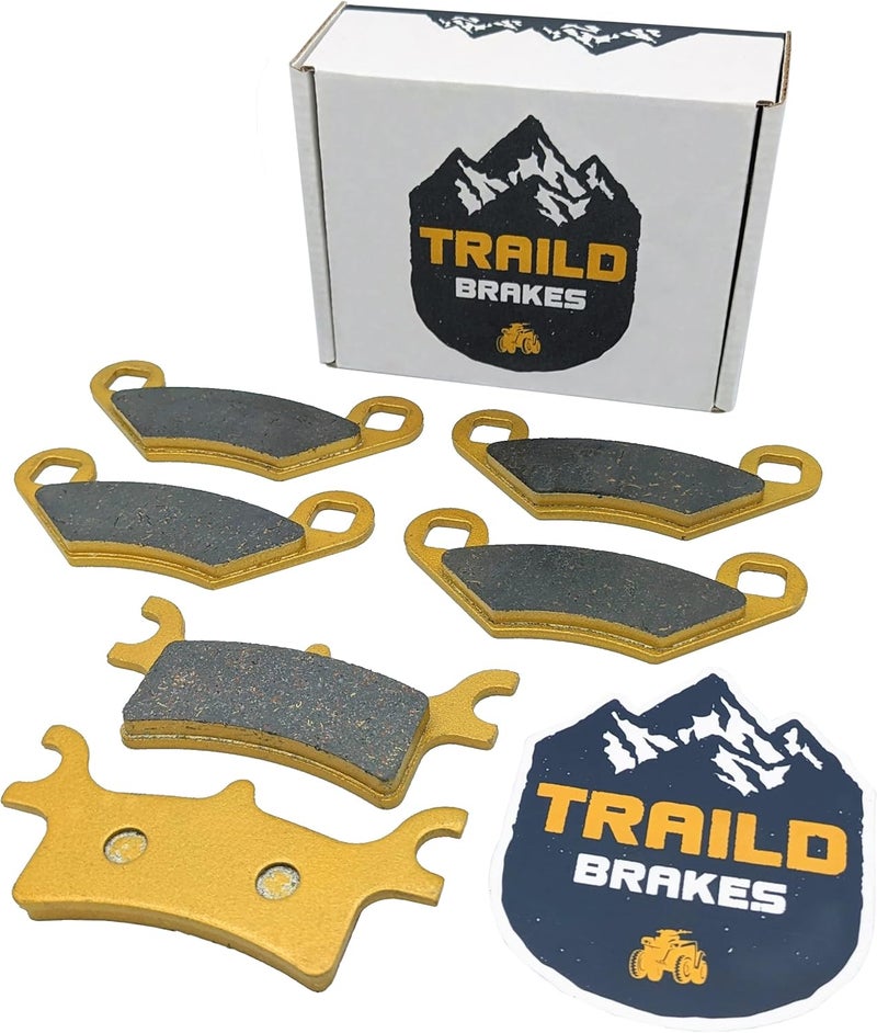 Traild Polaris Sportsman 400/450/500/600/700/800 Ceramic Brake Pad Set Front & Rear 2002, 2003, 2004, 2005, 2006, 2007, 2008, 2009 - Image 1